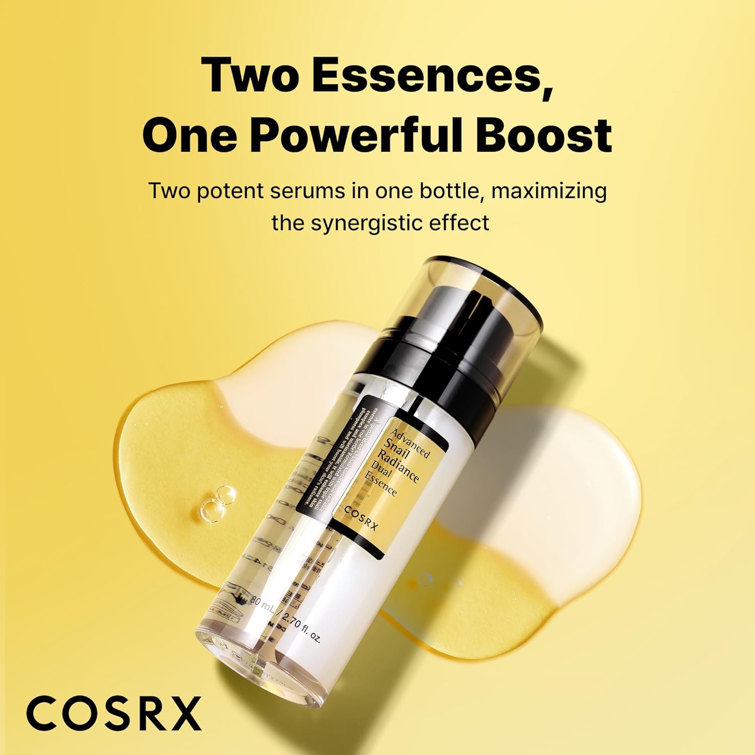 COSRX Advanced Snail Radiance Dual Essence 80ml – Snail Mucin Brightening Serum