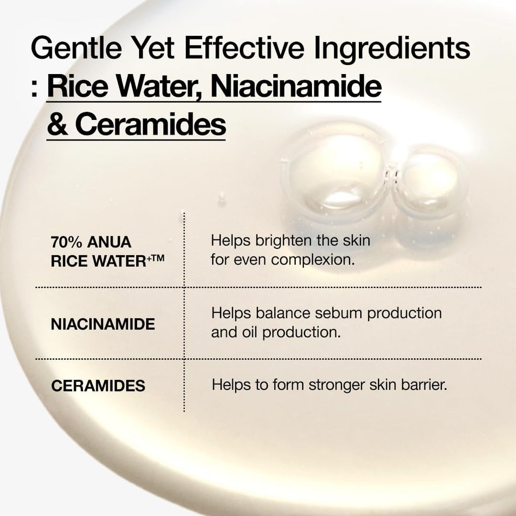 Anua Rice 70 Glow Milky Toner 250ml – Brightening Hydrating Toner