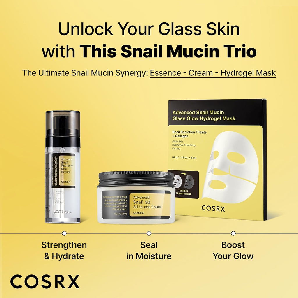 COSRX Advanced Snail Radiance Dual Essence 80ml – Snail Mucin Brightening Serum