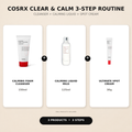 COSRX Clear and Calm three-step routine with cleanser, calming liquid and spot cream
