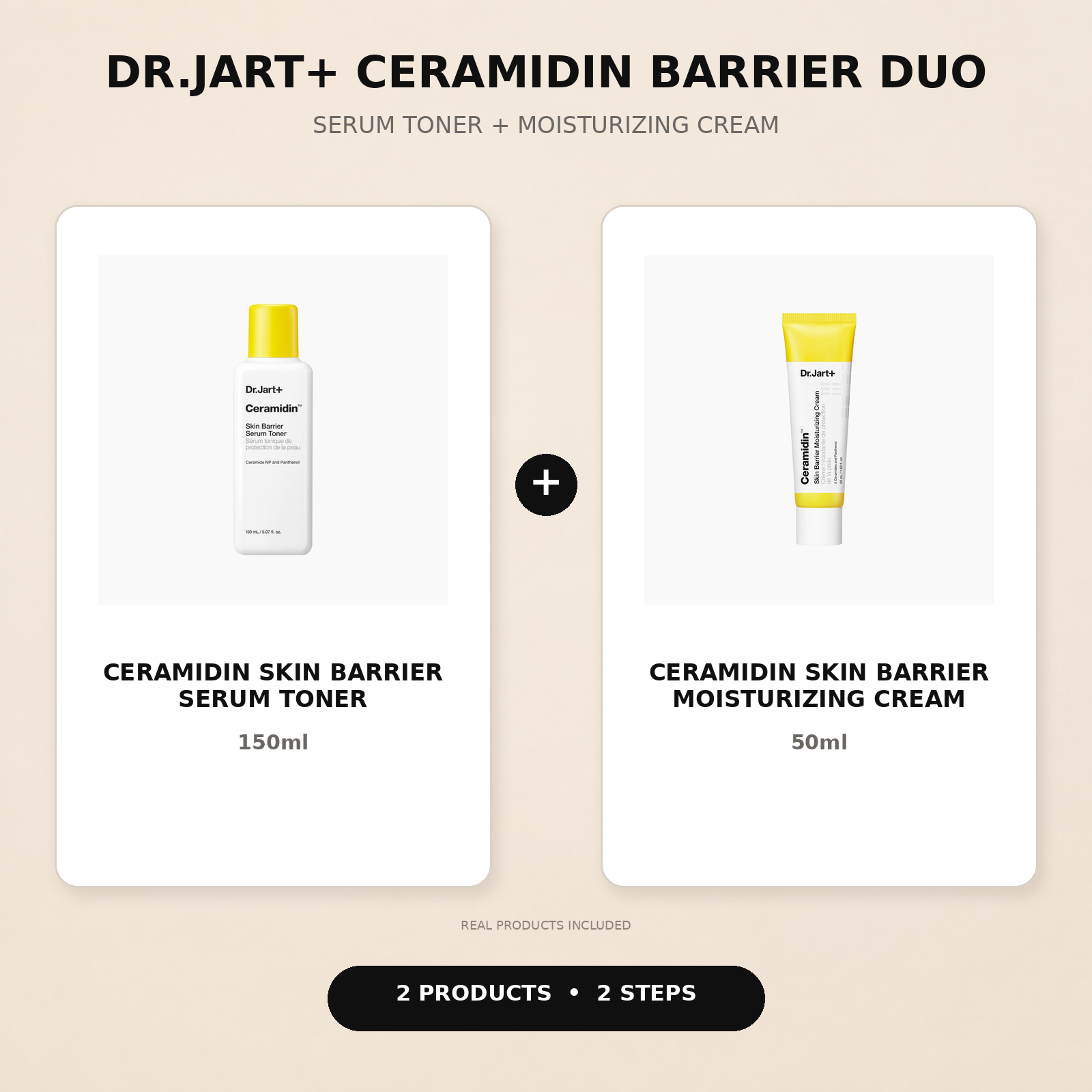 Dr.Jart Ceramidin Barrier Duo with serum toner and moisturizing cream