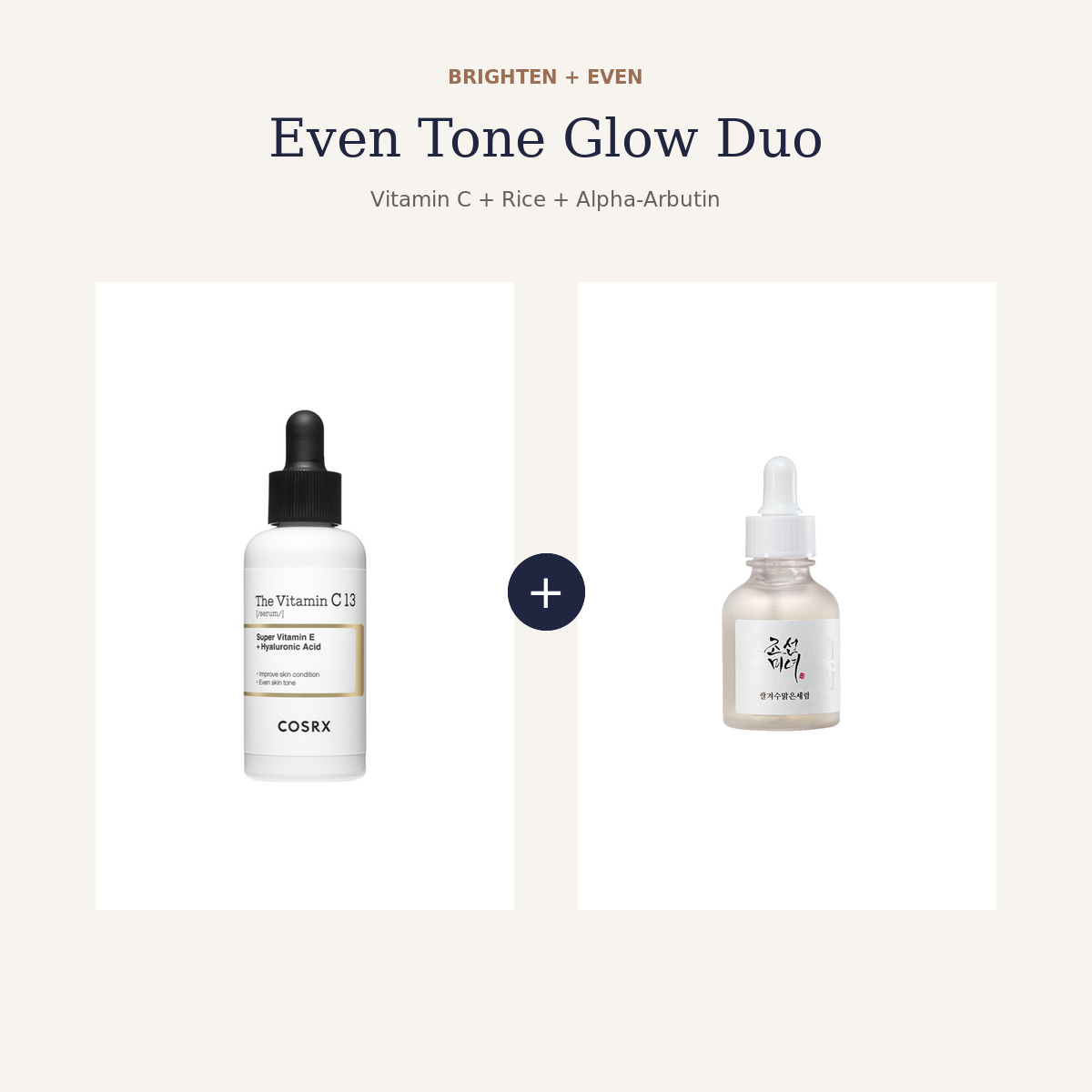 Even Tone Glow Duo with COSRX Vitamin C 13 Serum and Beauty of Joseon Glow Deep Serum