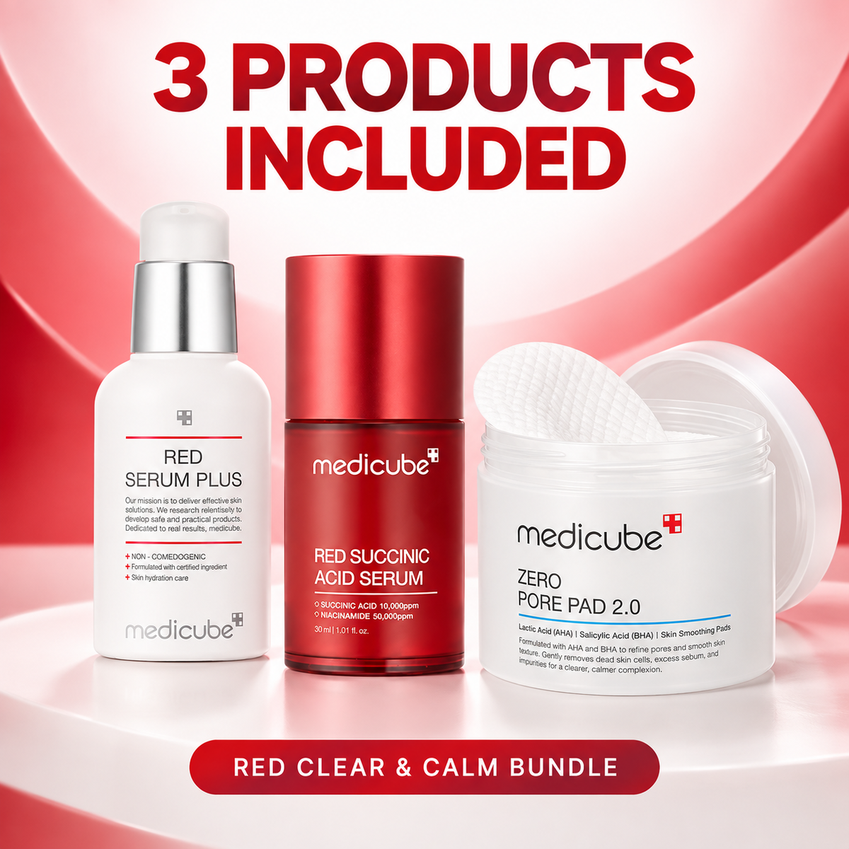 Medicube Red Clear and Calm Bundle — 3 products included