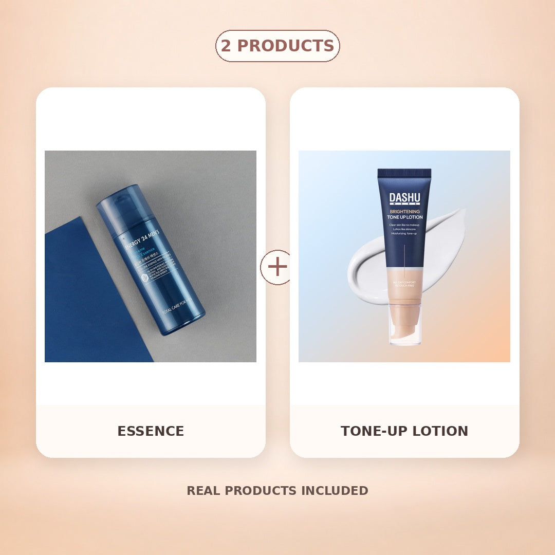 TONYMOLY Essence and DASHU Tone-Up Lotion Men's Duo — 2 products
