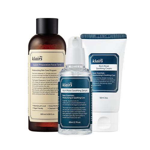 Dear, Klairs three-step hydration routine product set