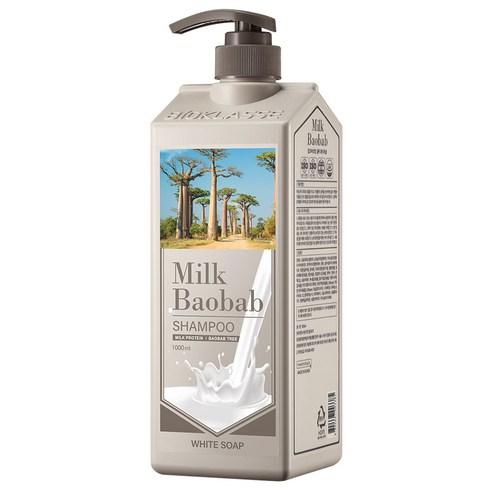 Milk Baobab Hair Shampoo 1000ml – White Soap – Korean beauty product image 2