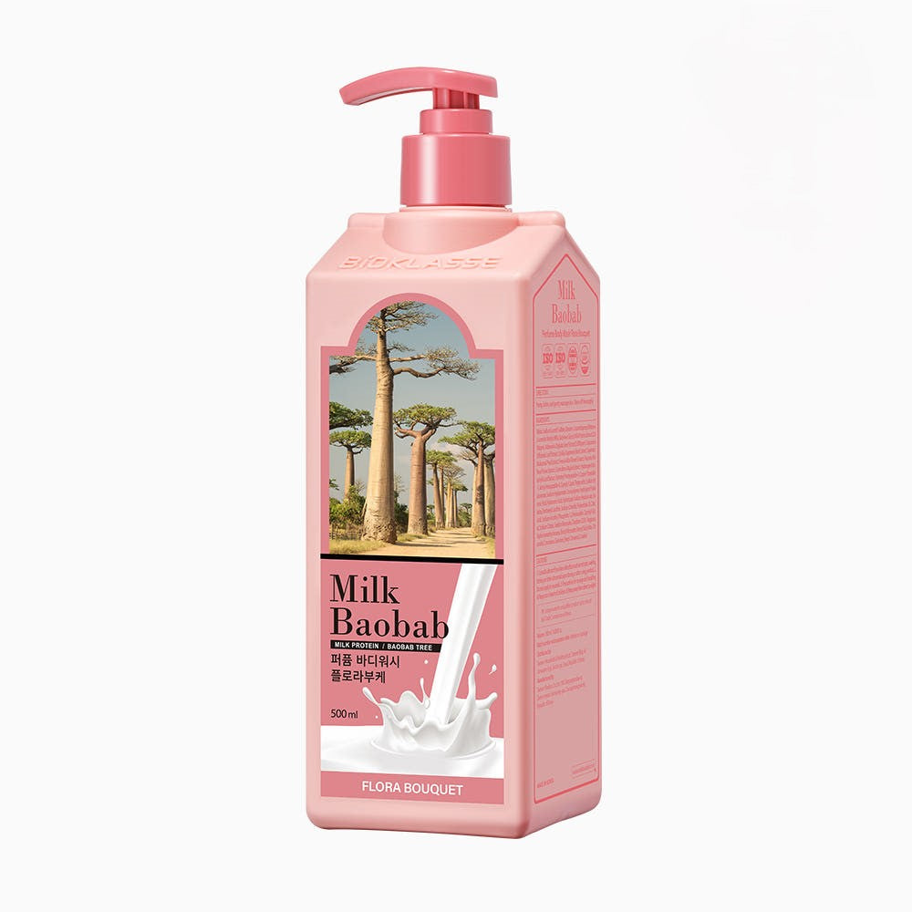Milk Baobab Body Wash 1000ml – Flora Bouquet – Korean beauty product image 2