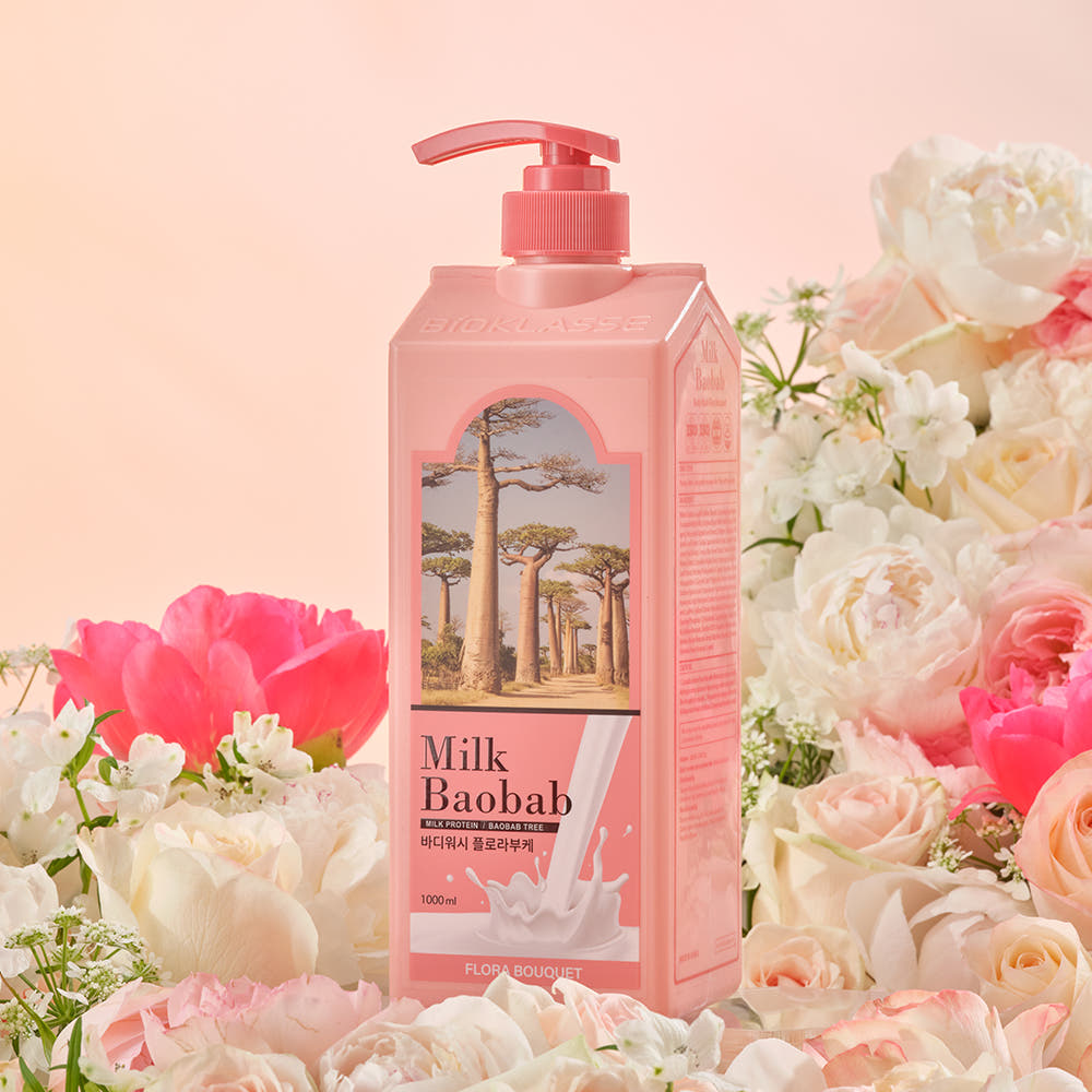 Milk Baobab Body Wash 1000ml – Flora Bouquet – Korean beauty product image 3