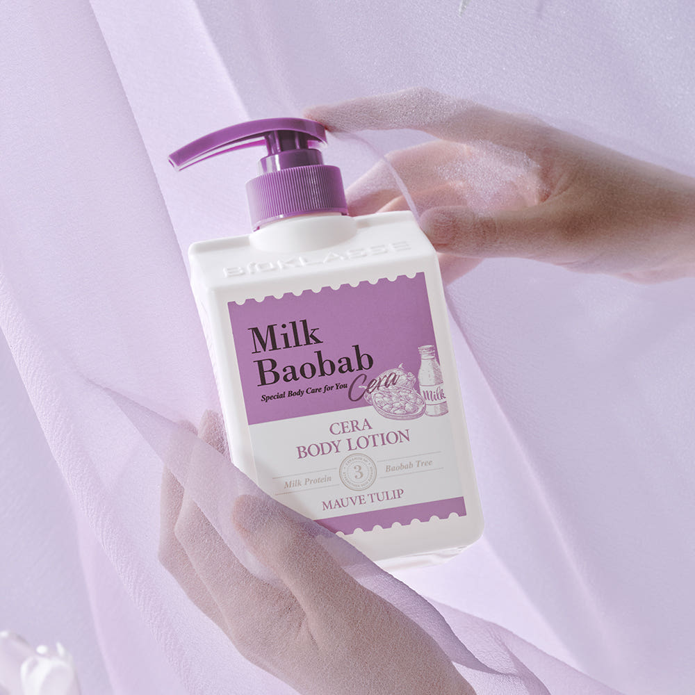 Milk Baobab CERA Body Lotion 600ml – Mauve Tulip – Korean beauty product image 4