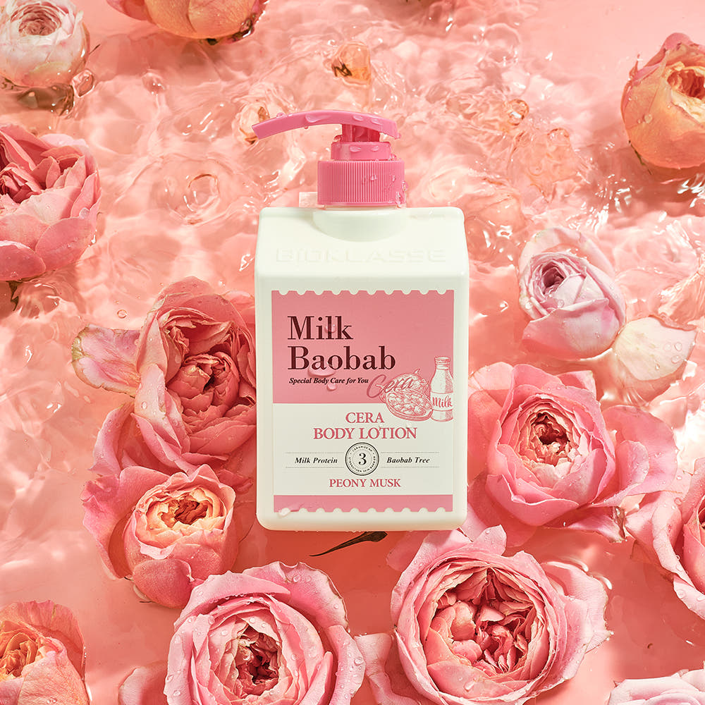 Milk Baobab CERA Body Lotion 600ml – Peony Musk – Korean beauty product image 3