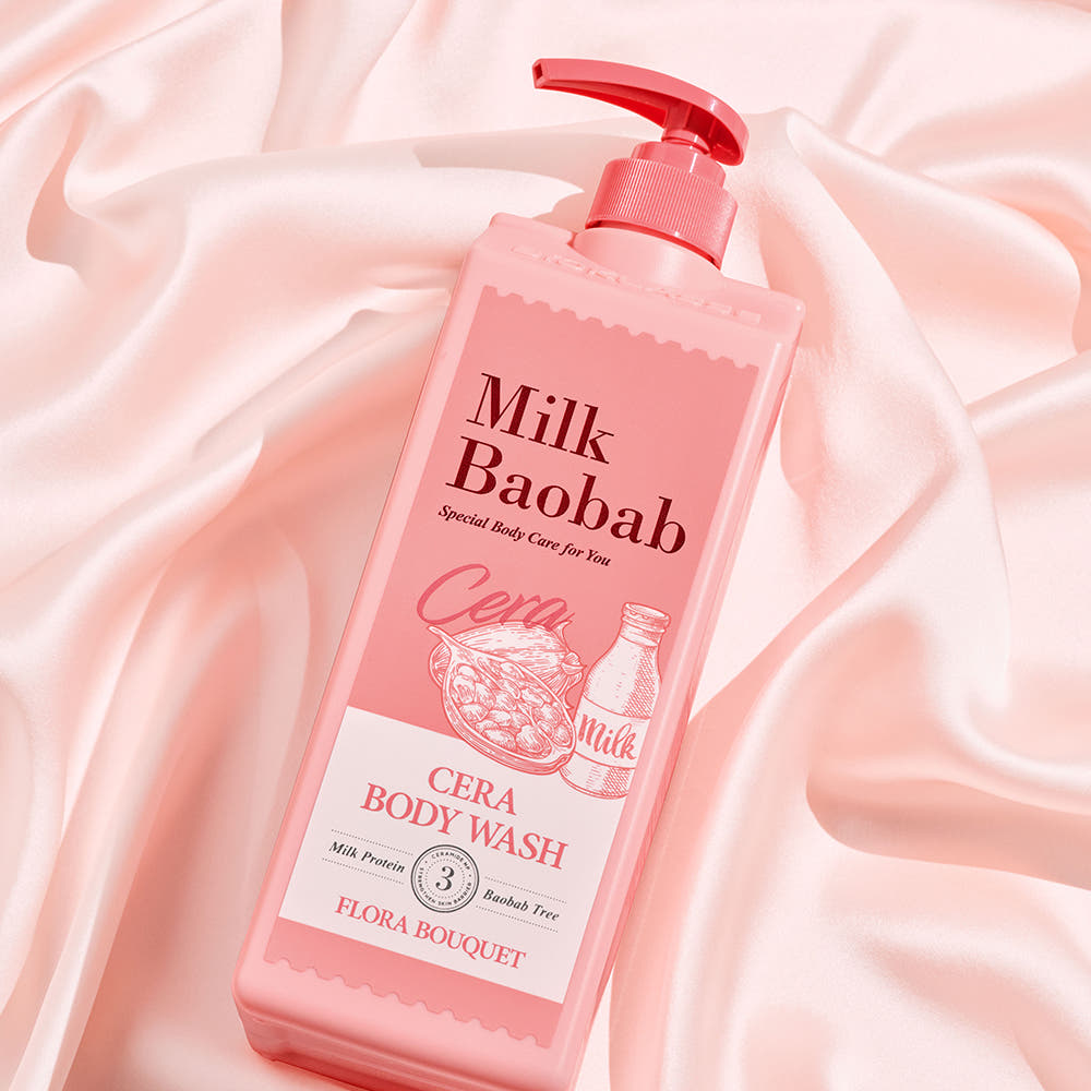 Milk Baobab CERA Body Wash 1200ml – Flora Bouquet – Korean beauty product image 3