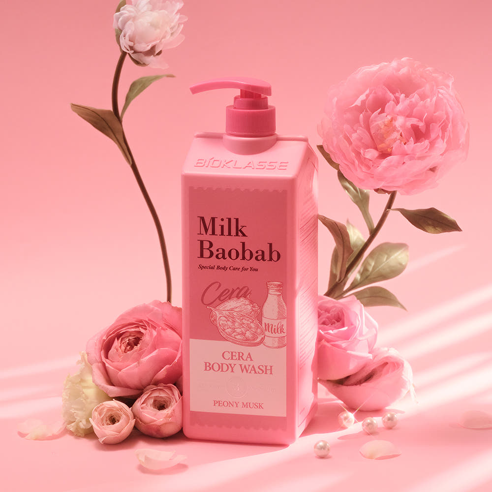 Milk Baobab CERA Body Wash 1200ml – Peony Musk – Korean beauty product image 3