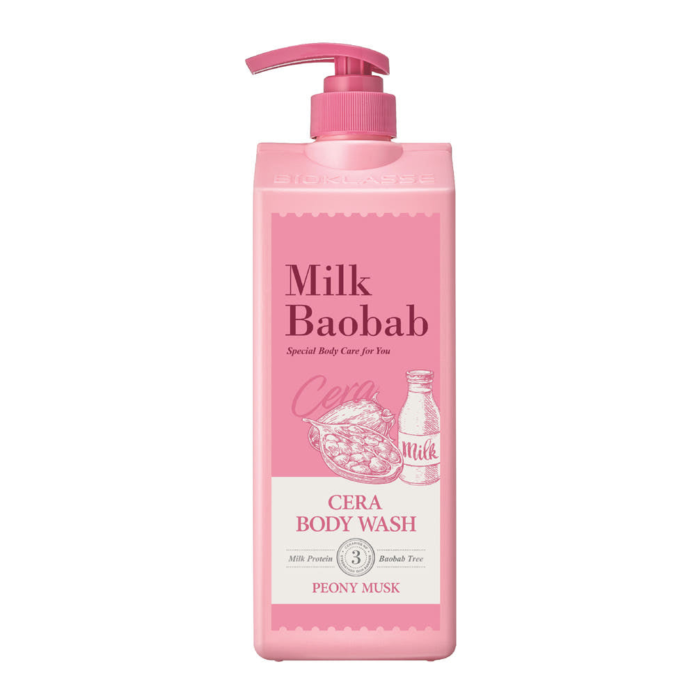 Milk Baobab CERA Body Wash 1200ml – Peony Musk – Korean beauty product image 1