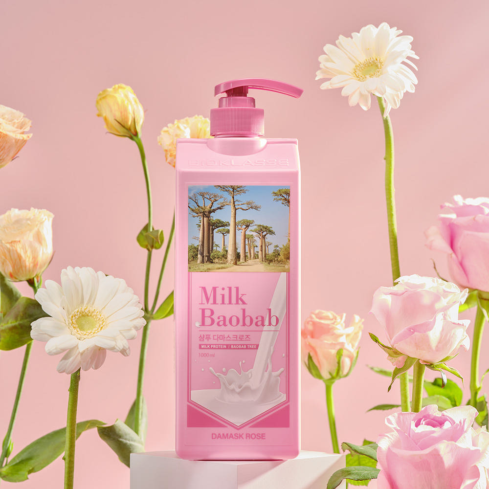 Milk Baobab Hair Shampoo 1000ml – Damask Rose – Korean beauty product image 3