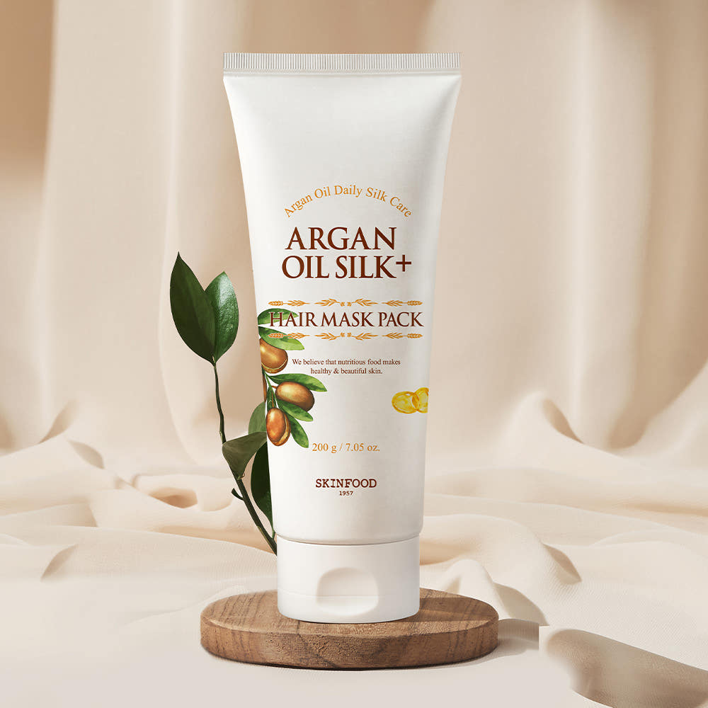 SKINFOOD Argan Oil Silk Plus Hair Mask Pack 200g – Korean beauty product image 3