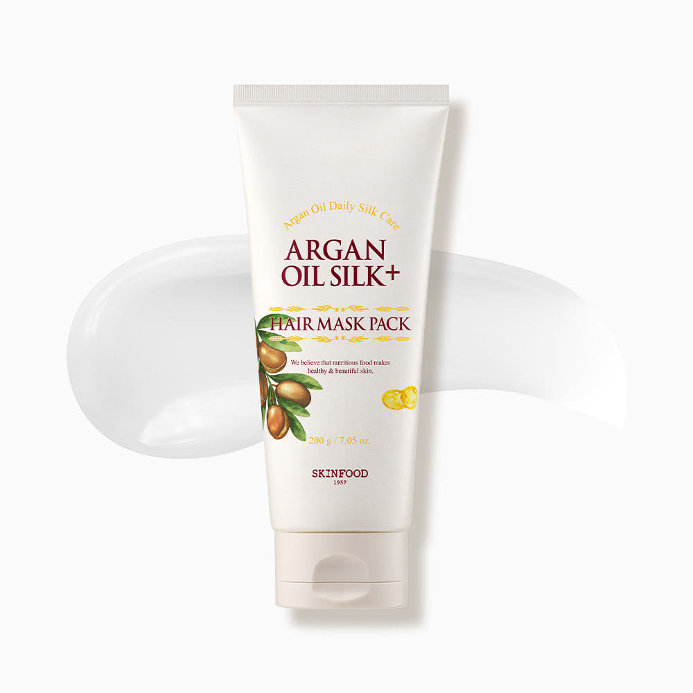 SKINFOOD Argan Oil Silk Plus Hair Mask Pack 200g – Korean beauty product image 2