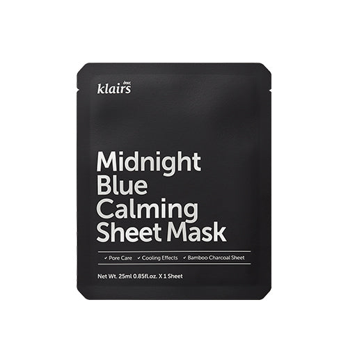Dear, Klairs Midnight Blue Calming Sheet Mask – 10 Pack – Korean skincare product image 3