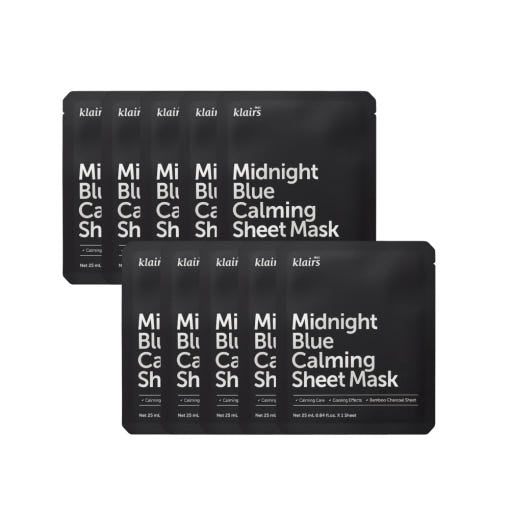 Dear, Klairs Midnight Blue Calming Sheet Mask – 10 Pack – Korean skincare product image 2