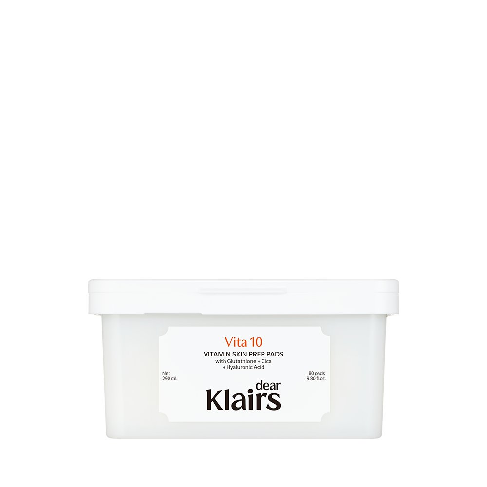 Dear, Klairs Vita 10 Vitamin Skin Prep Pads – 80 Pads / 290ml – Korean skincare product image 1
