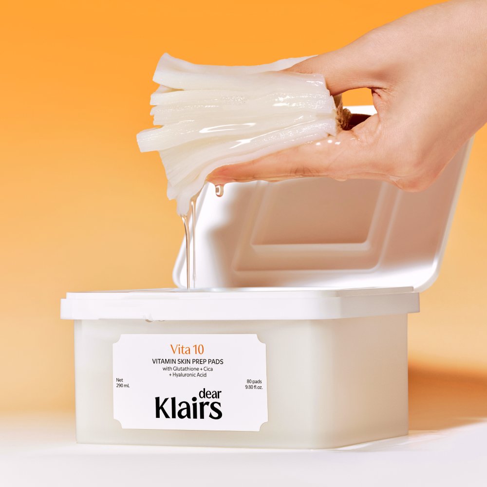 Dear, Klairs Vita 10 Vitamin Skin Prep Pads – 80 Pads / 290ml – Korean skincare product image 3