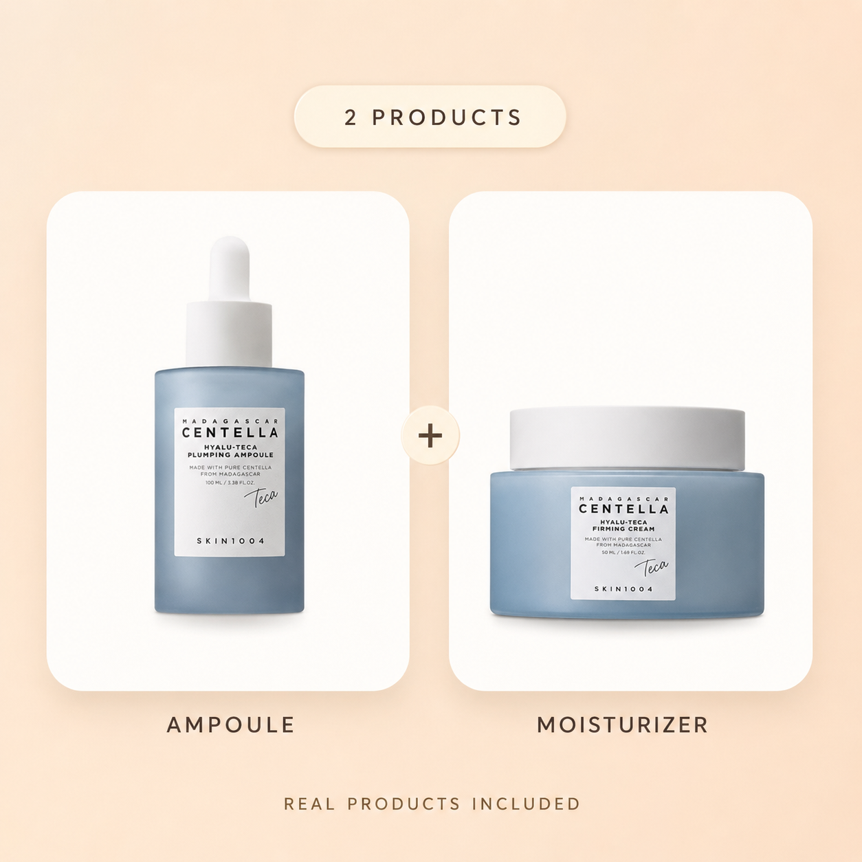 SKIN1004 Hyalu-Teca Plumping Duo with ampoule and moisturizer